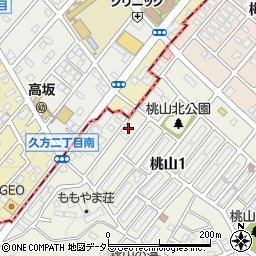 愛知県名古屋市緑区桃山1丁目38周辺の地図