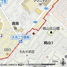 愛知県名古屋市緑区桃山1丁目16周辺の地図