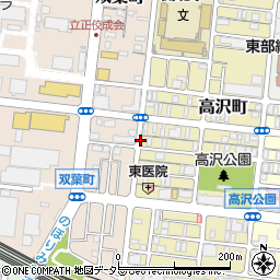西高沢町周辺の地図