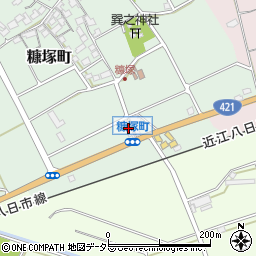 滋賀県東近江市糠塚町158周辺の地図