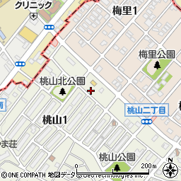 愛知県名古屋市緑区桃山1丁目68周辺の地図