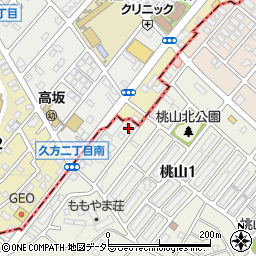 愛知県名古屋市緑区桃山1丁目14周辺の地図