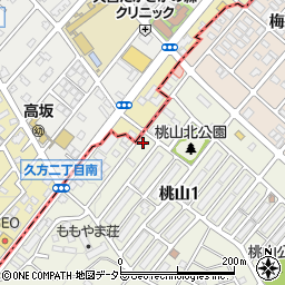 愛知県名古屋市緑区桃山1丁目42周辺の地図