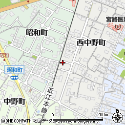 滋賀県東近江市西中野町7-19周辺の地図