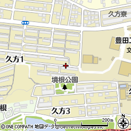 愛知県名古屋市天白区久方周辺の地図