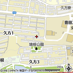 愛知県名古屋市天白区久方周辺の地図