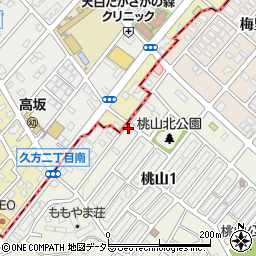 愛知県名古屋市緑区桃山1丁目43周辺の地図
