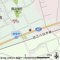 滋賀県東近江市糠塚町55周辺の地図