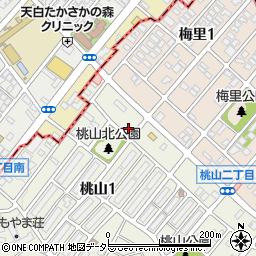 愛知県名古屋市緑区桃山1丁目59周辺の地図