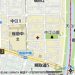 愛知県名古屋市南区中江周辺の地図