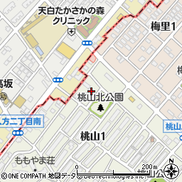 愛知県名古屋市緑区桃山1丁目64周辺の地図