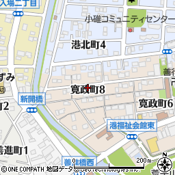愛知県名古屋市港区寛政町8丁目周辺の地図