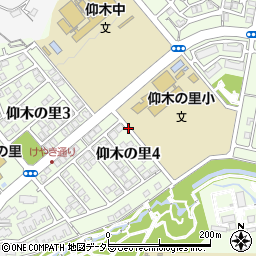 滋賀県大津市仰木の里周辺の地図