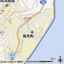 静岡県熱海市海光町周辺の地図