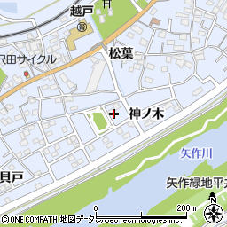 愛知県豊田市越戸町神ノ木102-7周辺の地図