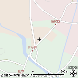 兵庫県丹波市山南町五ケ野185周辺の地図