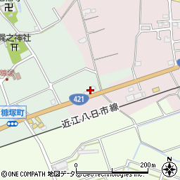滋賀県東近江市糠塚町51周辺の地図