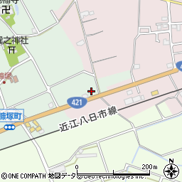 滋賀県東近江市糠塚町5周辺の地図