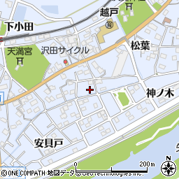 愛知県豊田市越戸町松葉94周辺の地図