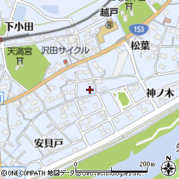 愛知県豊田市越戸町松葉94周辺の地図