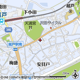 愛知県豊田市越戸町松葉125-22周辺の地図