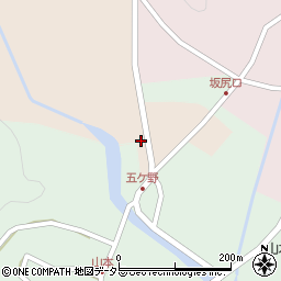 兵庫県丹波市山南町五ケ野178-2周辺の地図