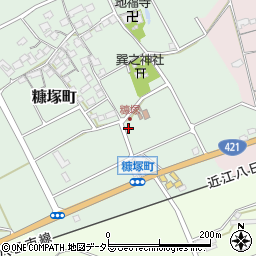 滋賀県東近江市糠塚町1357周辺の地図