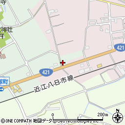 滋賀県東近江市糠塚町4周辺の地図