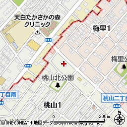 愛知県名古屋市緑区桃山1丁目57周辺の地図