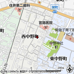 滋賀県東近江市西中野町4-23周辺の地図