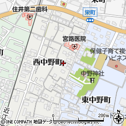 滋賀県東近江市西中野町4周辺の地図