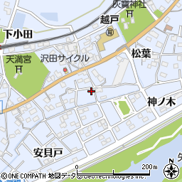 愛知県豊田市越戸町松葉95周辺の地図
