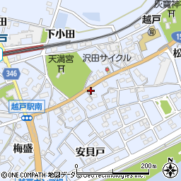 愛知県豊田市越戸町松葉116周辺の地図