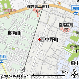 滋賀県東近江市西中野町7周辺の地図