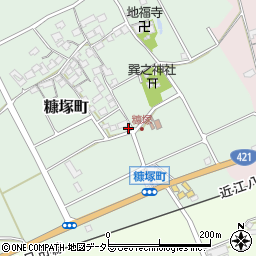 滋賀県東近江市糠塚町168周辺の地図