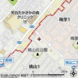 愛知県名古屋市緑区桃山1丁目56周辺の地図