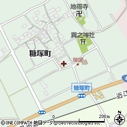 滋賀県東近江市糠塚町166周辺の地図