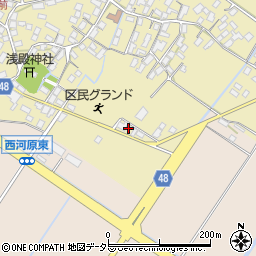 滋賀県野洲市比留田12周辺の地図
