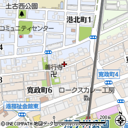 愛知県名古屋市港区寛政町5丁目3周辺の地図