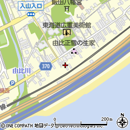 東海道由比宿おもしろ宿場館周辺の地図