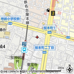 名鉄協商名鉄桜駅東駐車場周辺の地図