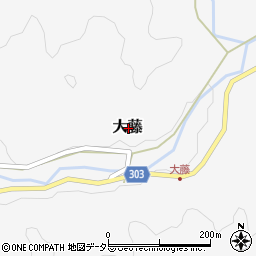 兵庫県丹波篠山市大藤周辺の地図