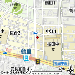 中日新聞　桜田専売店周辺の地図