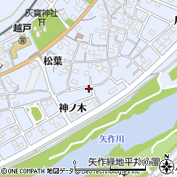 愛知県豊田市越戸町神ノ木103-5周辺の地図