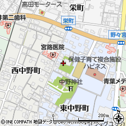 滋賀県東近江市東中野町2周辺の地図