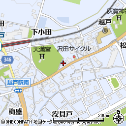 愛知県豊田市越戸町松葉114周辺の地図