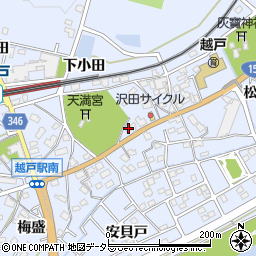 愛知県豊田市越戸町松葉114周辺の地図