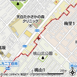 愛知県名古屋市緑区桃山1丁目53周辺の地図