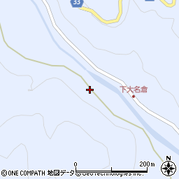 愛知県設楽町（北設楽郡）大名倉（日掛）周辺の地図
