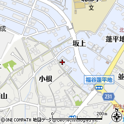愛知県みよし市福谷町（坂上）周辺の地図